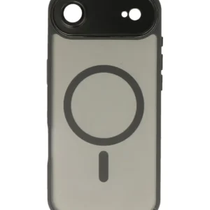 mat transparent met camera beschermer magsafe case voor iphone 17 air zwart