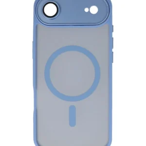 mat transparent met camera beschermer magsafe case voor iphone 17 air blauw