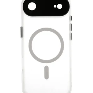 mat transparent met camera beschermer magsafe case voor iphone 17 air wit