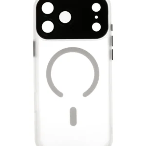 mat transparent met camera beschermer magsafe case voor iphone 17 pro wit