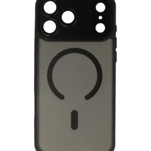mat transparent met camera beschermer magsafe case voor iphone 17 pro zwart