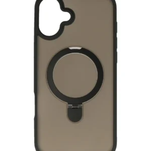magsafe mat transparant camera beschermer case met staande functie voor iphone 16 zwart