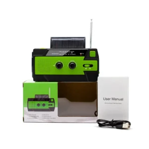 am/fm radio solar hand crank 4000mah