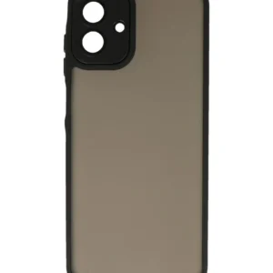 mat transparent met camera beschermer case voor samsung galaxy a07 zwart