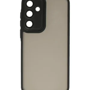 mat transparent met camera beschermer case voor samsung galaxy a17 zwart