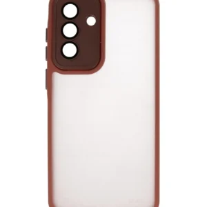 mat transparent met camera beschermer case voor samsung galaxy a36 a56 roze